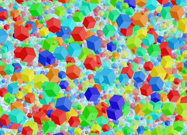 multicolored cube shapes backgrounds in chaotic arrangement