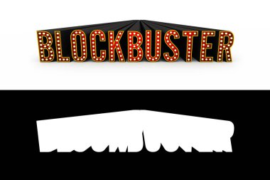 Blockbuster film tipografi ile Alfa harita