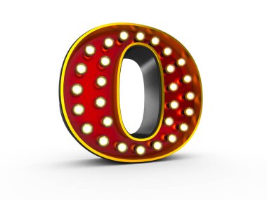 O harfi 3d Broadway tarzı