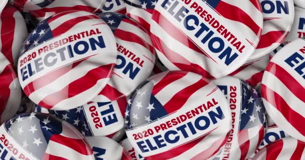 2020 Presidential Election Animation Potus Horizontal Pan Campaign Buttons — Stock Video