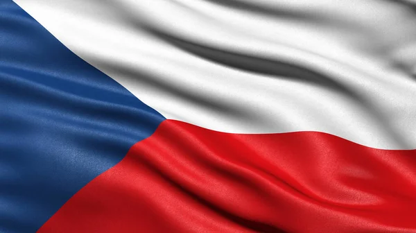 Illustration Flag Czech Republic Waving Wind — Stock Photo, Image