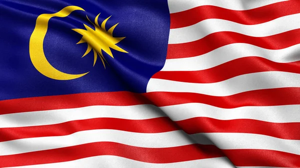 Иллюстрация Флага Малайзии Машущего Ветром — стоковое фото