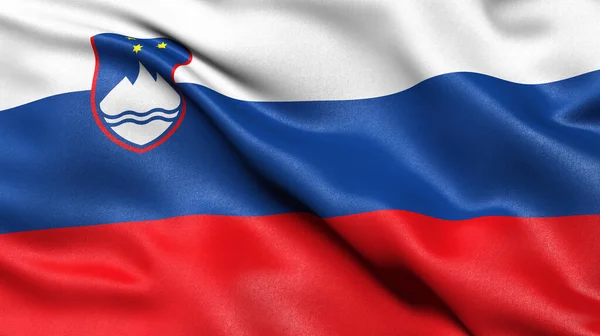 Illustration Flag Slovenia Waving Wind — Stock Photo, Image