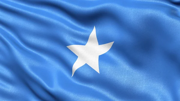 Illustrazione Della Bandiera Della Somalia Che Sventola Nel Vento — Foto Stock