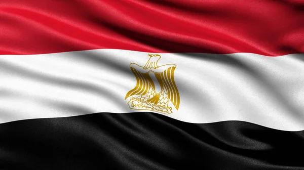 Illustration Flag Egypt Waving Wind — Stock Photo, Image