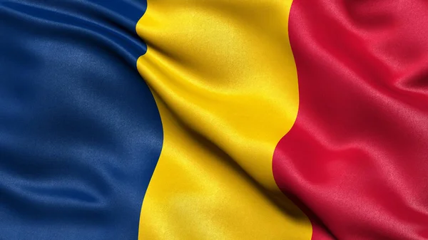 Ilustración Bandera Chad Ondeando Viento —  Fotos de Stock