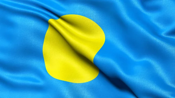 Illustration Flaggan Palau Vinka Vinden — Stockfoto