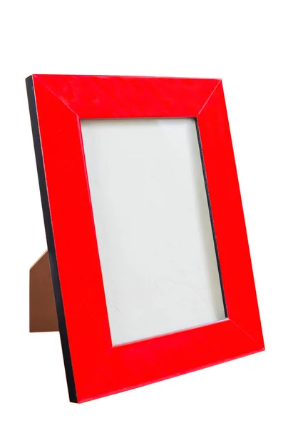 Red frame desktop for photo — Stock Photo, Image