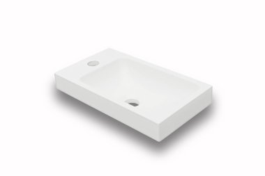 Beyaz dikdörtgen seramik Lavabolu banyo için