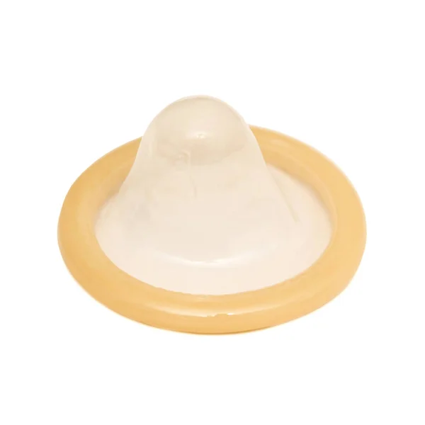 Nowe beżowy prezerwatywy lateksowe — Zdjęcie stockowe
