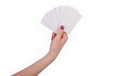 Bakımlı el manikür ve kırmızı Lake holding ile bir