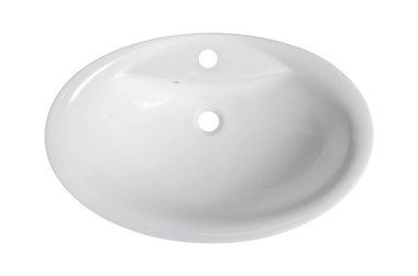 Bir yapay taş banyo beyaz oval lavabo 