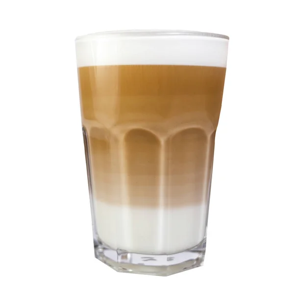 ミルクの泡と背の高いカップにカプチーノ ロイヤリティフリーのストック画像