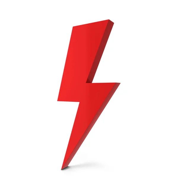 Red lightning symbol — Stock Photo, Image