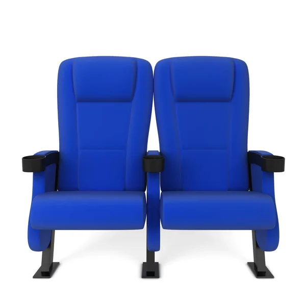 Kino krzesło. 3D ilustracja na białym tle — Zdjęcie stockowe
