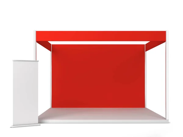 Trade show booth with banner — Stock Photo, Image