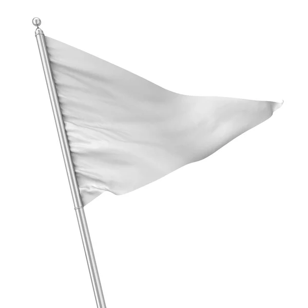 De vlag van de driehoek. 3D illustratie geïsoleerd op witte achtergrond — Stockfoto