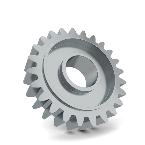 Single gear. 3d illustration isolated on white background — Stock Photo, Image