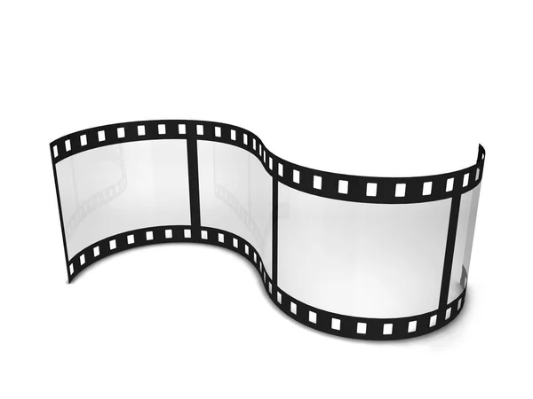 Film de filmstrip. 3D illustratie geïsoleerd op witte achtergrond — Stockfoto