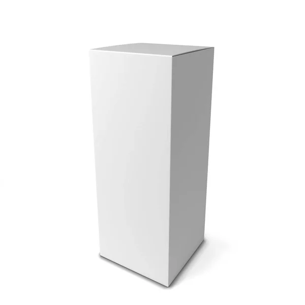 Blank tall box. 3d illustration isolated on white background — Stock Photo, Image