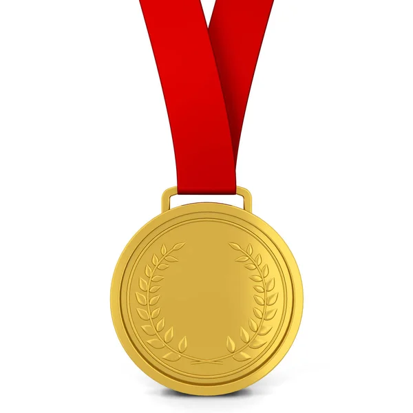 Prémio de medalha. ilustração 3d isolado no fundo branco — Fotografia de Stock