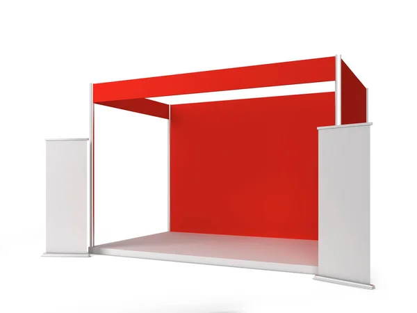 Trade show booth with banner — Stock Photo, Image