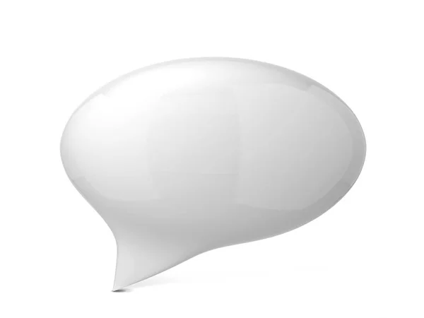 Бульбашка мовлення. 3D ілюстрація ізольована на білому тлі — стокове фото