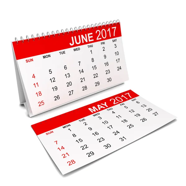 Calendar for 2017 year — Stock Photo, Image
