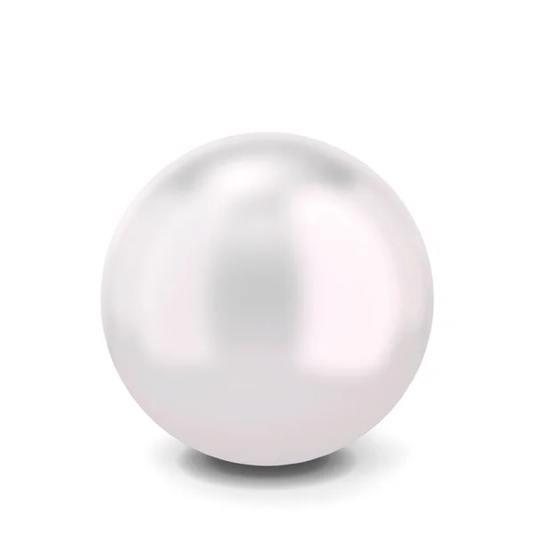 Single pearl. 3d illustration isolated on white background — Stock Photo, Image