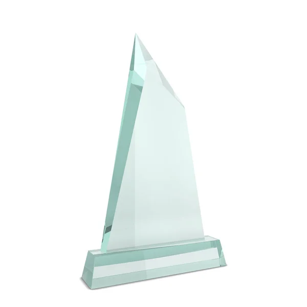 Glass award. 3d illustration isolated on white background — Stock Photo, Image