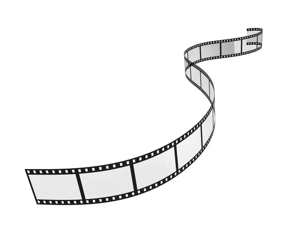 映画フィルム。白い背景で隔離の 3 d 図 — ストック写真