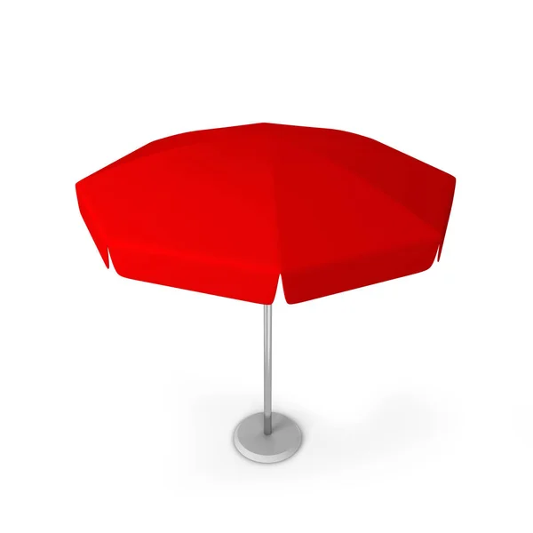 Garden umbrella. 3d illustration isolated on white background — Stock Photo, Image