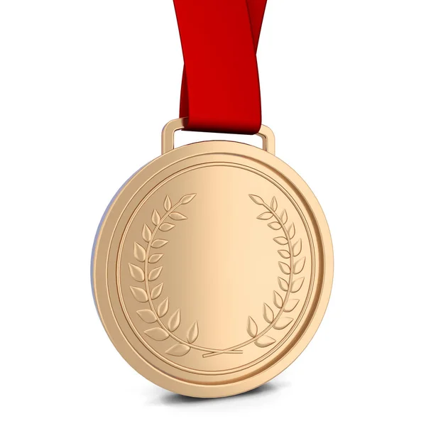 Нагороджений медаллю. 3d ілюстрація ізольована на білому тлі — стокове фото