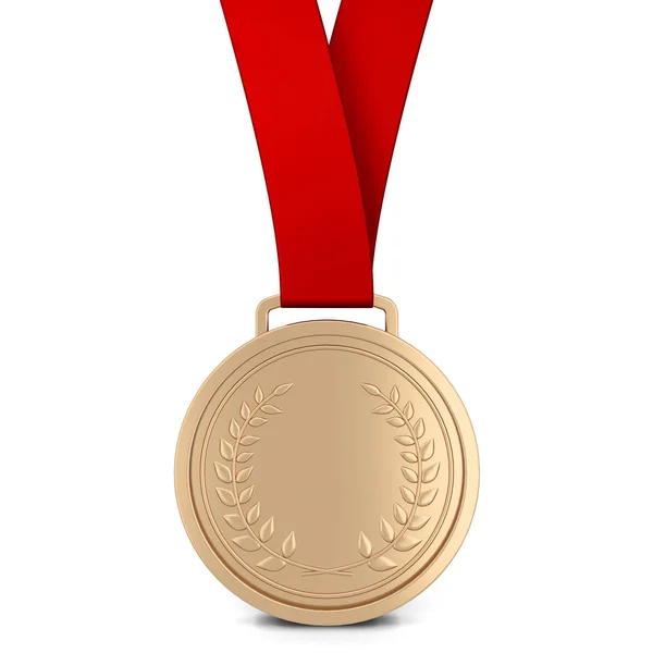 Medal nagrody. 3D ilustracja na białym tle — Zdjęcie stockowe