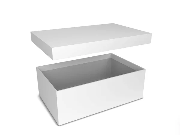 Shoe box. 3d illustration isolated on white background — Stock Photo, Image