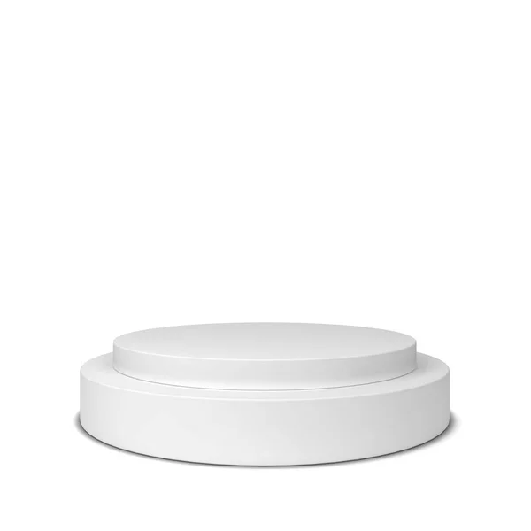 Podium rond. Illustration 3D isolée sur fond blanc — Photo