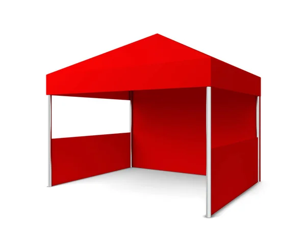 Tenda vuota. Illustrazione 3d isolata su sfondo bianco — Foto Stock