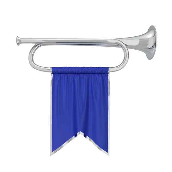 Trumpet med banner — Stockfoto