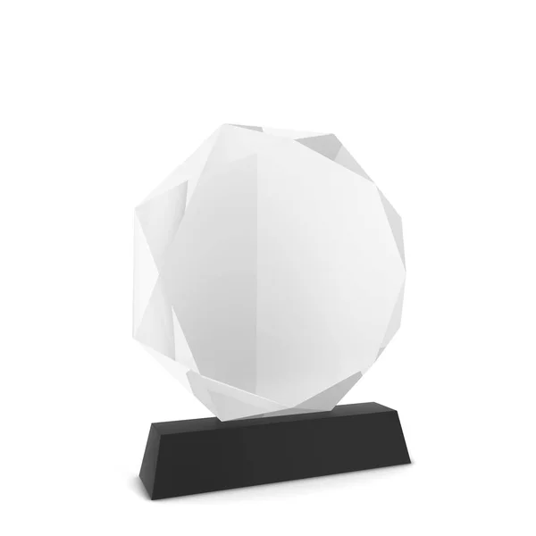 Premio Glass. Ilustración 3d aislada sobre fondo blanco —  Fotos de Stock
