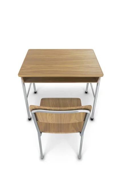 Okul masa sandalye ile — Stok fotoğraf