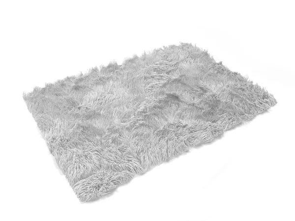 Fluffy carpet. 3d illustration isolated on white background — Stock Photo, Image