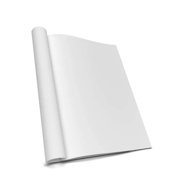 Rivista bianca. Illustrazione 3d isolata su sfondo bianco — Foto Stock