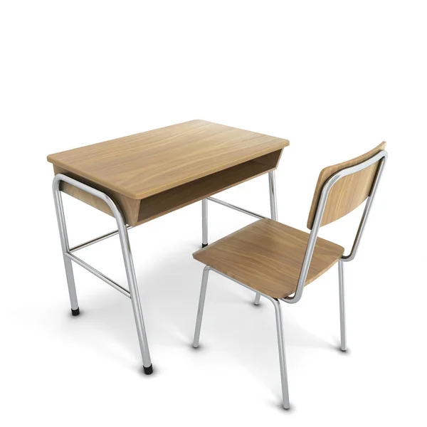 School desk with chair — Stock Photo, Image