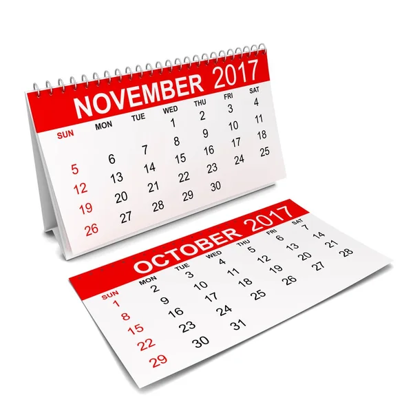 Calendario 2017 anno — Foto Stock