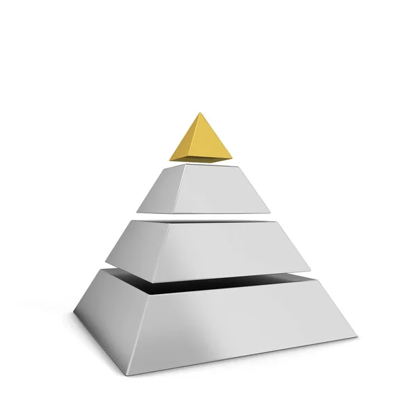 피라미드형 차트를 슬라이스 — 스톡 사진