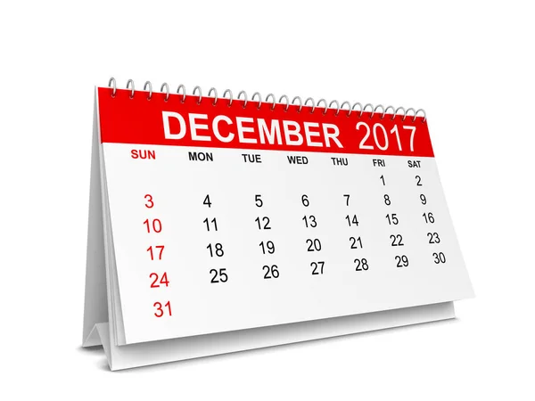 Calendario 2017 anno — Foto Stock