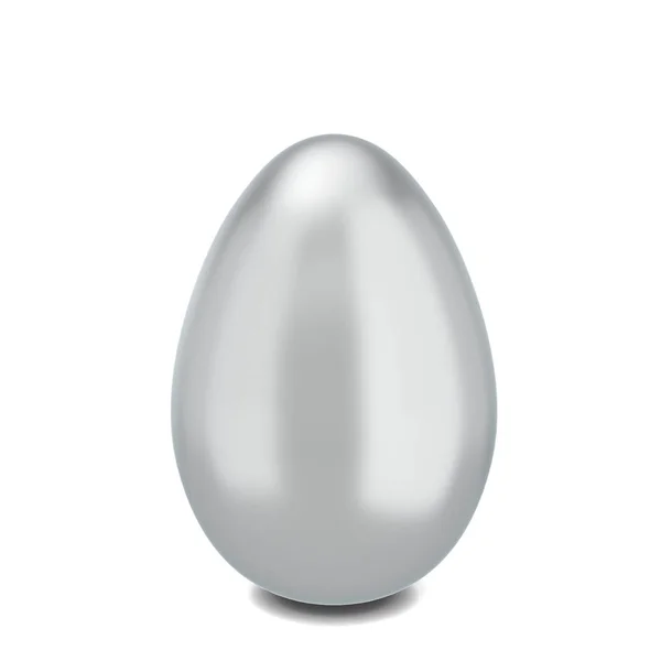 Silver chicken egg — Stock Photo, Image