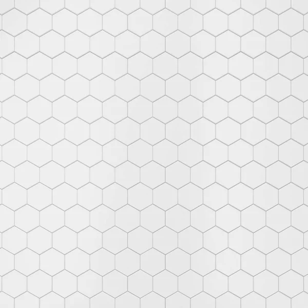 Beyaz Altıgen karo — Stok fotoğraf