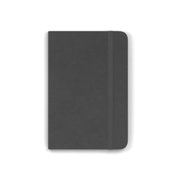 Notebook em branco com elástico banda encerramento mockup — Fotografia de Stock