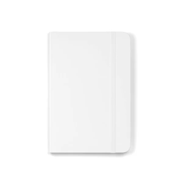 Notebook em branco com elástico banda encerramento mockup — Fotografia de Stock